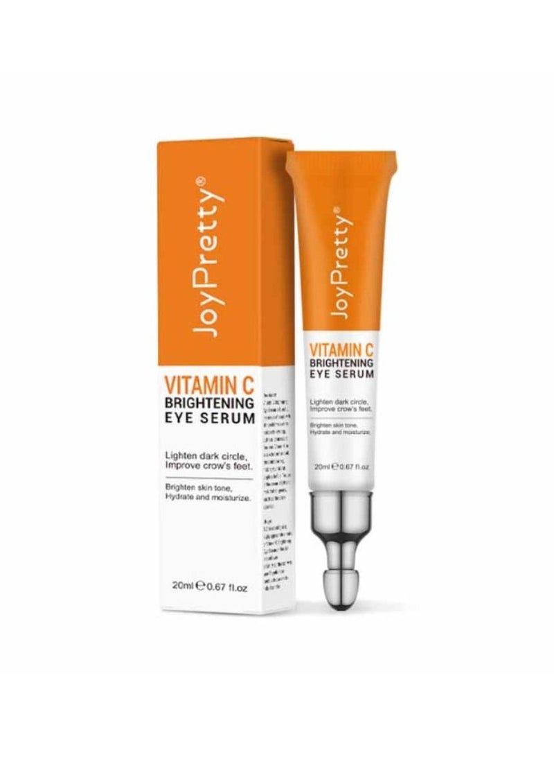 JoyPretty Vitamin C Brightening Eye Serum Lighten Anti Aging Eye Serum Reduces Wrinkles Fine Lines & Dark Circles Brightening Serum For Women 20ml - Image 1