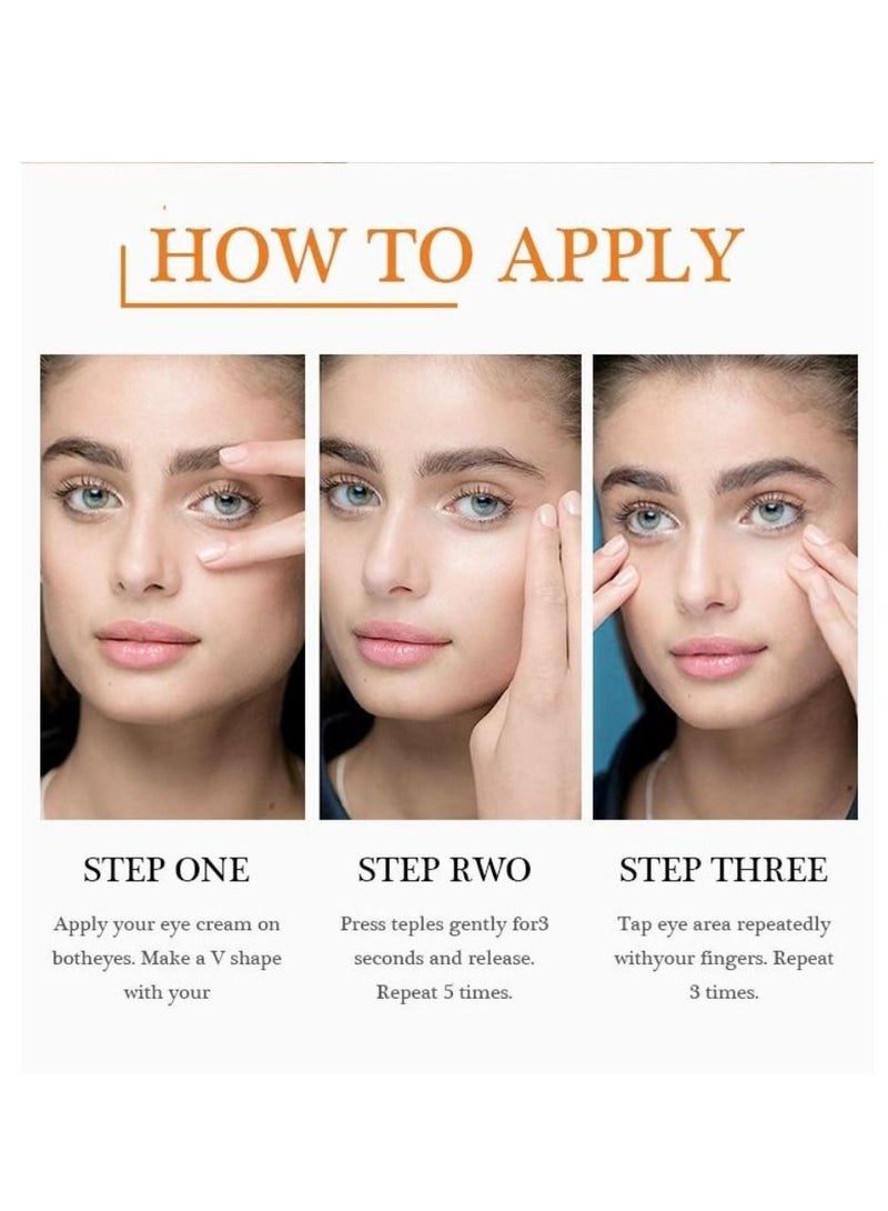 JoyPretty Vitamin C Brightening Eye Serum Lighten Anti Aging Eye Serum Reduces Wrinkles Fine Lines & Dark Circles Brightening Serum For Women 20ml - Image 4