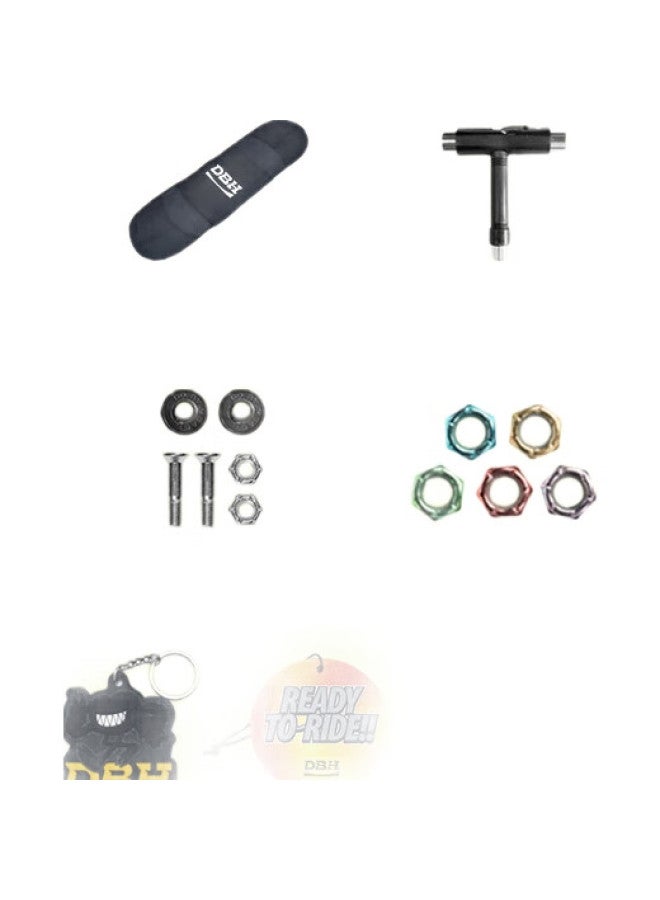 DBH Skateboard For Teenagers, Beginners, Male And Female Athletes, Advanced Riding, Professional Double-Warped Board, Unicorn 7.5 Children'S Board - Image 1