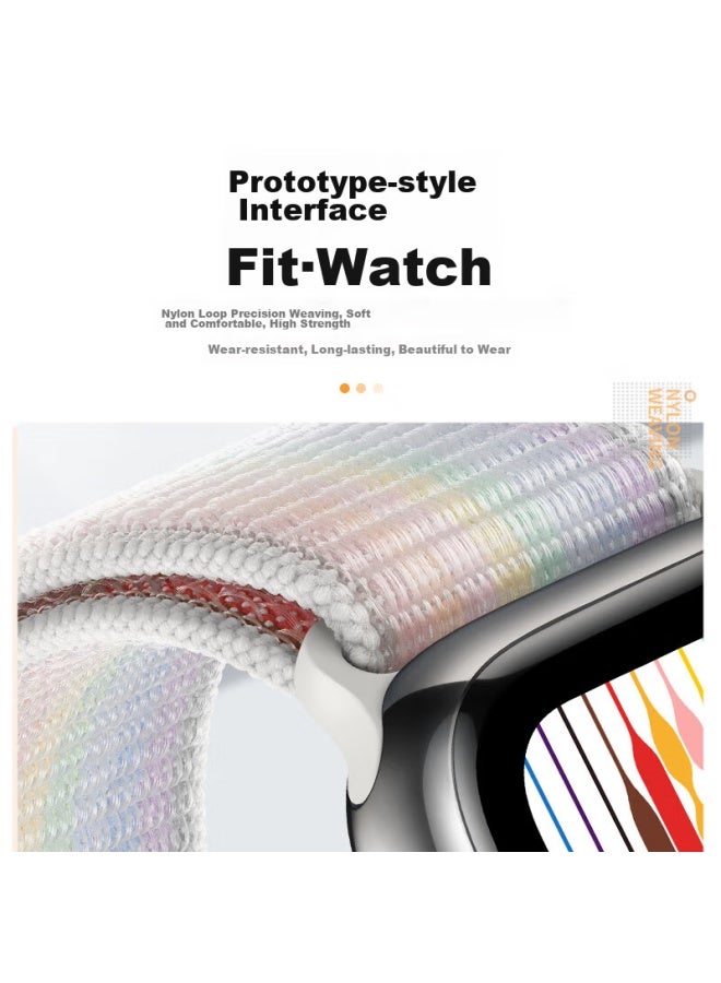 Wei Qiantu Weiqiantu Compatible Apple Watch Band For Apple Iwatch S10/9/8, Nylon Loop Braided Se2/ultra Band, 42/44/45/49mm - Image 4