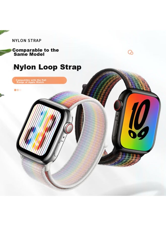Wei Qiantu Weiqiantu Compatible Apple Watch Band For Apple Iwatch S10/9/8, Nylon Loop Braided Se2/ultra Band, 42/44/45/49mm - Image 2
