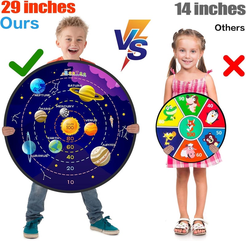 Bootaa 29" Large Dart Board for Kids, Kids Dart Board with Sticky Balls, Boys Toys, Indoor/Sport Outdoor Fun Party Play Game Toys, Birthday Gifts for 3 4 5 6 7 8 9 10 11 12 Year Old Boys Girls - Image 2
