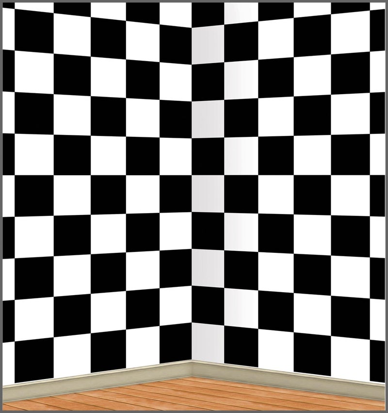 Beistle Black and White Checkered Photo Backdrop - Image 4