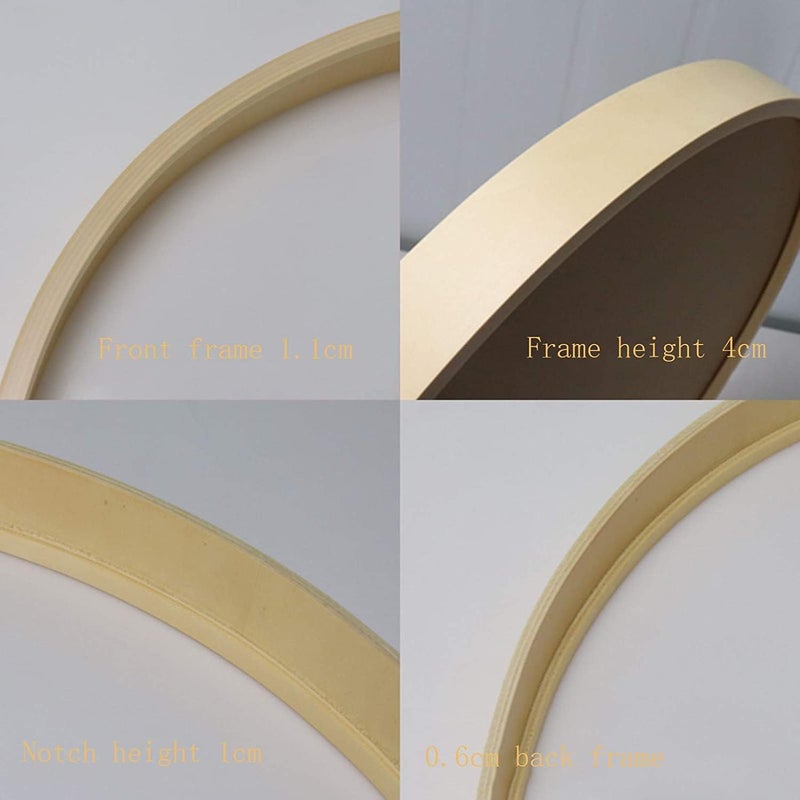 Frames,Frame,Photo Frame, Add Elegance to Your Walls with Round Solid Wood Photo Frames - Perfect for Chic Décor and Perspex Windows (Color : D, Size : Diameter60 cm(23.6 in)) - Image 2