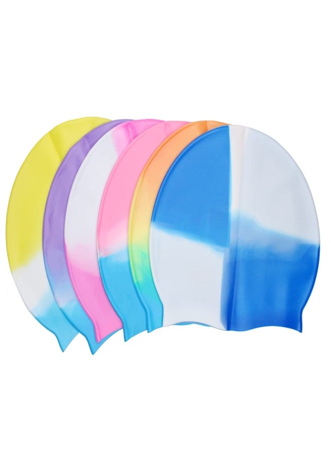 Confidence Colorful Swimming Water Protection Hair Cap Set of 1 - Image 1