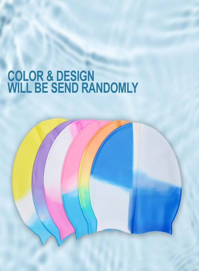 Confidence Colorful Swimming Water Protection Hair Cap Set of 1 - Image 4