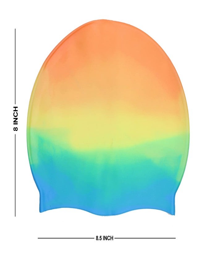 Confidence Colorful Swimming Water Protection Hair Cap Set of 1 - Image 2