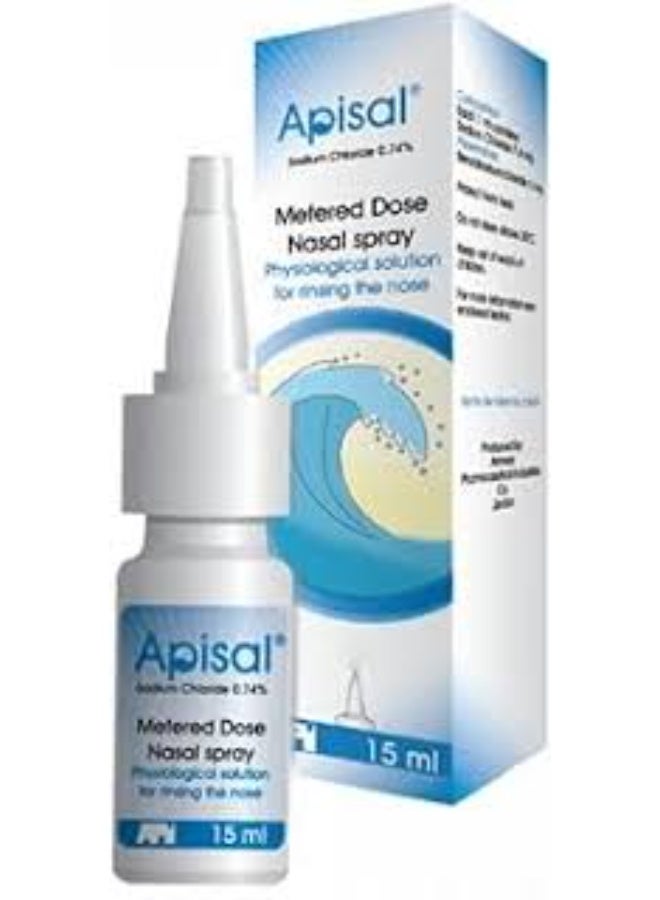 Apisal Nasal Spray Isotonic Saline Solution, 15 ml - Image 1