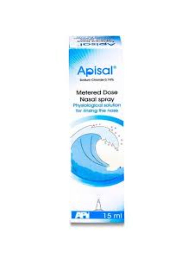Apisal Nasal Spray Isotonic Saline Solution, 15 ml - Image 2