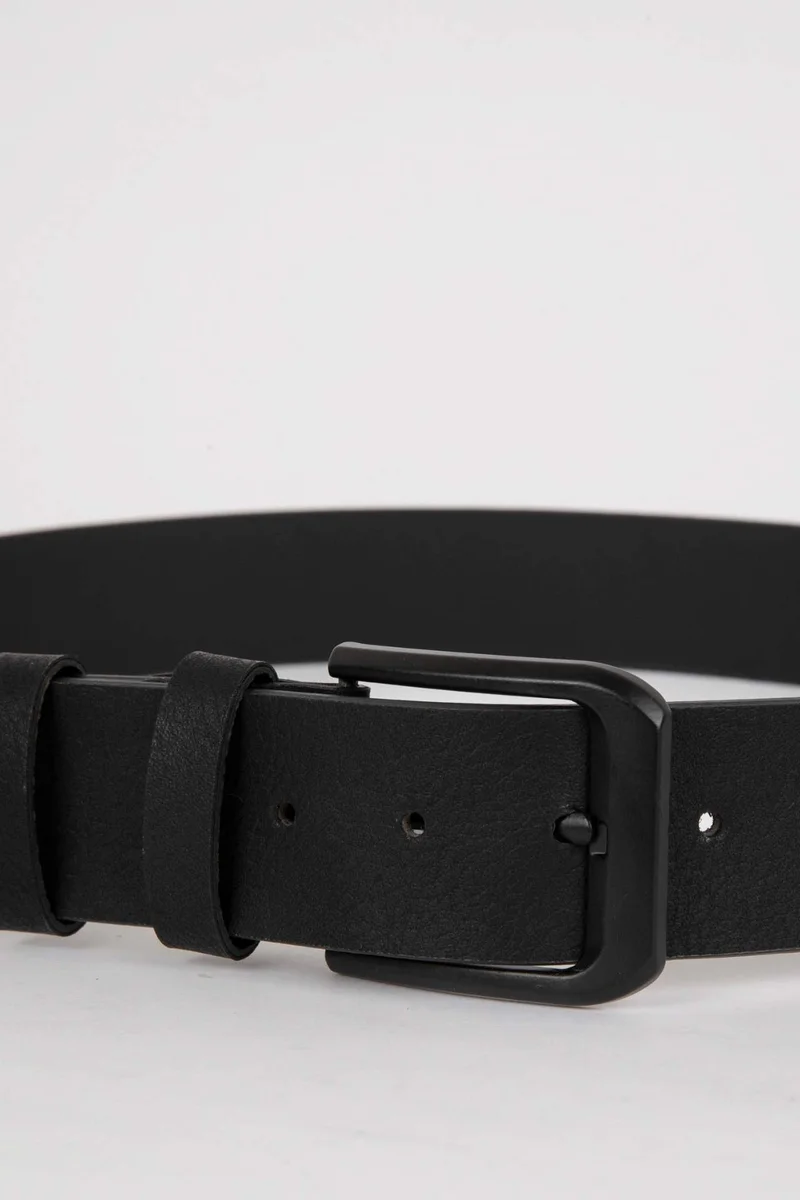 DeFacto Man Rectangle Clasp Faux Leather Denim Belt