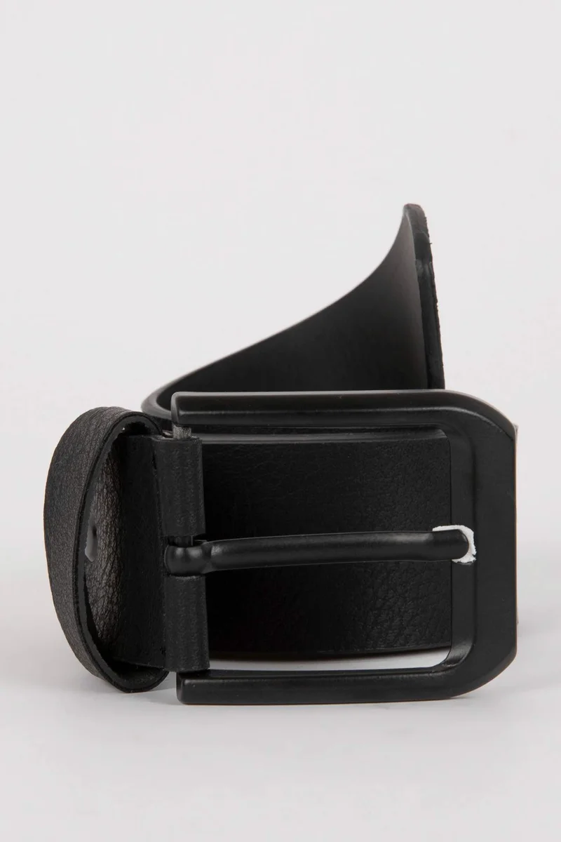 DeFacto Man Rectangle Clasp Faux Leather Denim Belt