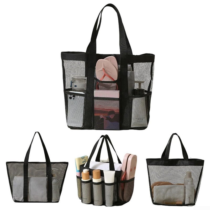 Large Mesh Shower Toiletry Bag With Pocket Hanging Hook Quick Dry Travel Gym - Image 4