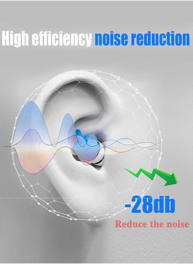 Generic - 2 Pairs Ear Plugs for adluts– Ultra-Comfy Reusable Noise-Reducing Earplugs For Sleep Deep Focus swimming  Travel  Noise Sensitivity Flexible Hearing Protection  Customizable Fit  24dB (SNR) Noise Reduction - Image 1