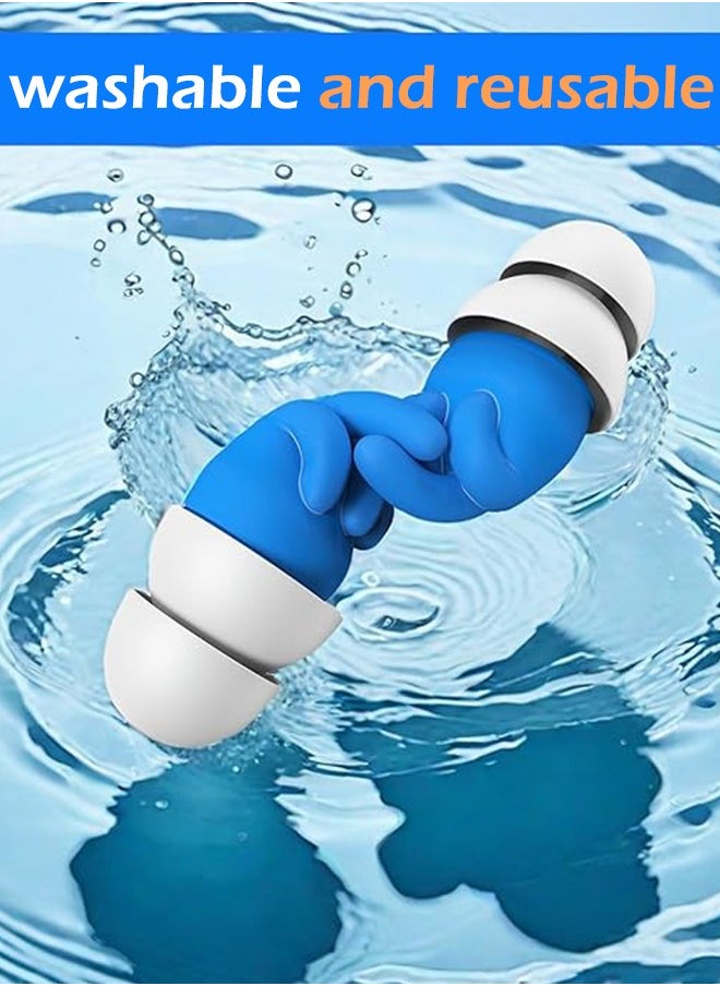 Generic - 2 Pairs Ear Plugs for adluts– Ultra-Comfy Reusable Noise-Reducing Earplugs For Sleep Deep Focus swimming  Travel  Noise Sensitivity Flexible Hearing Protection  Customizable Fit  24dB (SNR) Noise Reduction - Image 1