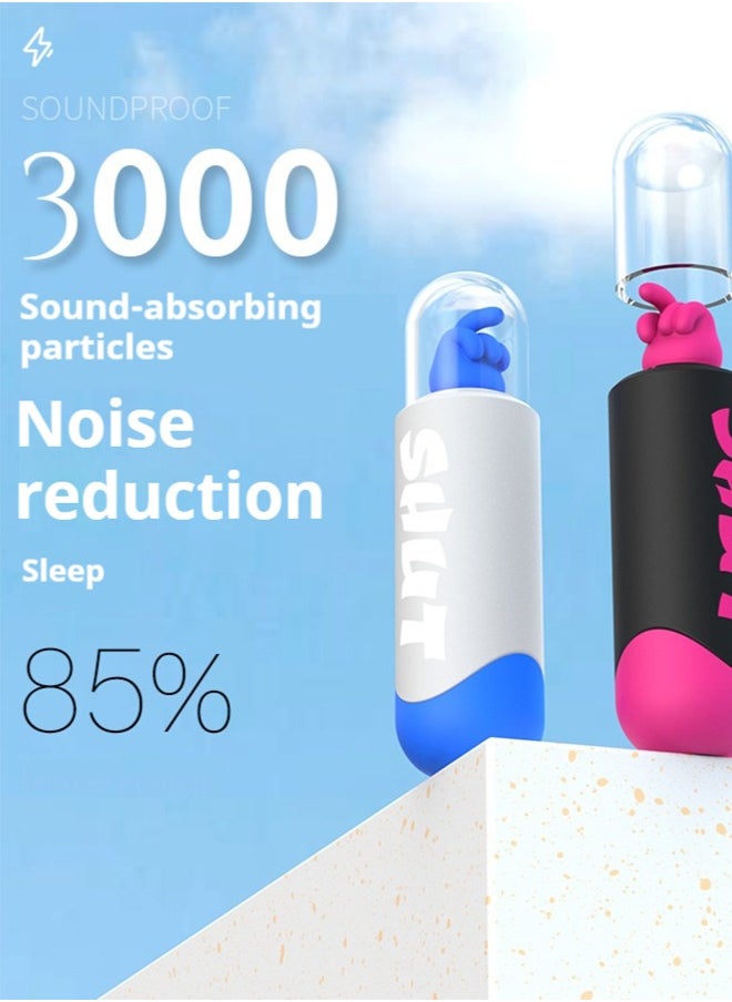 Generic - 2 Pairs Ear Plugs for adluts– Ultra-Comfy Reusable Noise-Reducing Earplugs For Sleep Deep Focus swimming  Travel  Noise Sensitivity Flexible Hearing Protection  Customizable Fit  24dB (SNR) Noise Reduction - Image 1