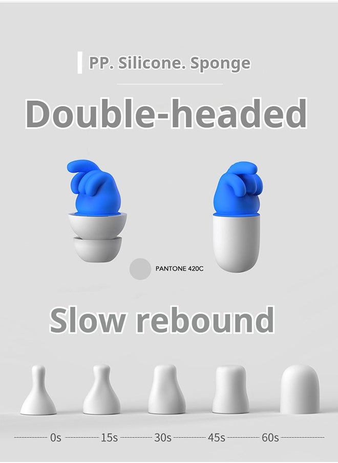 Generic - 2 Pairs Ear Plugs for adluts– Ultra-Comfy Reusable Noise-Reducing Earplugs For Sleep Deep Focus swimming  Travel  Noise Sensitivity Flexible Hearing Protection  Customizable Fit  24dB (SNR) Noise Reduction - Image 1