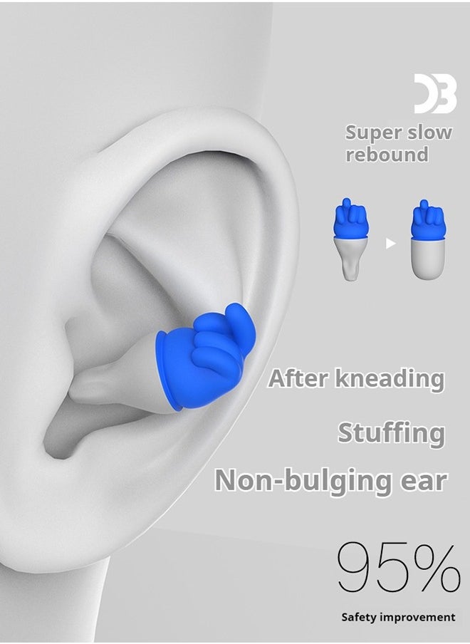 Generic - 2 Pairs Ear Plugs for adluts– Ultra-Comfy Reusable Noise-Reducing Earplugs For Sleep Deep Focus swimming  Travel  Noise Sensitivity Flexible Hearing Protection  Customizable Fit  24dB (SNR) Noise Reduction - Image 1