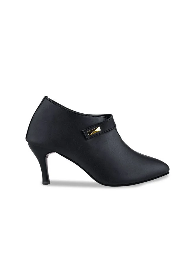 شوتوبيا Shoetopia Women's  Pointed Toe Heeled Bellies – Elegant Slip-On Pumps with Strap Detail | Office Shoes