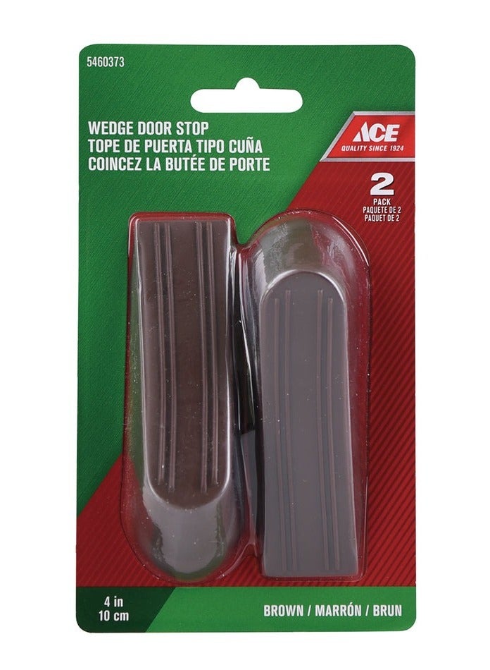 ACE ACE DOOR CLOSING WEDGE 4IN (10.16CM) RUBBER BROWN 