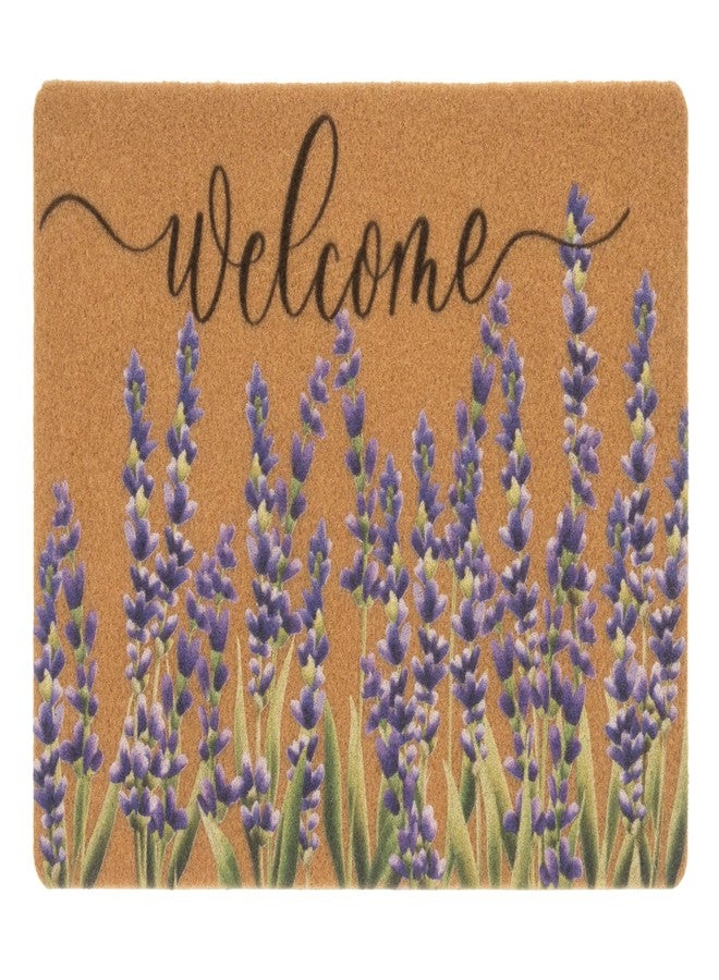 FGSS Lavender-Welcome-Doormat Outdoor-Entrance - Coir-Non-Slip Seasonal-Spring Summer Indoor Home Decor Front Door Mats - Image 1
