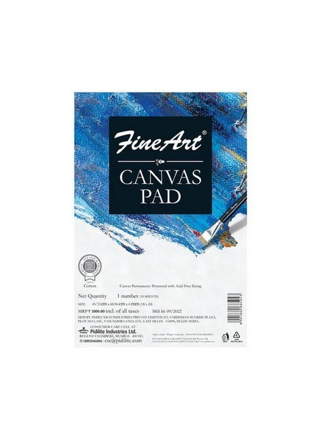 Fine Art Pidilite Fevicryl Fine Art Canvas Pad for Painting, 100% Cotton Canvas Pad, Ideal for Acrylic & Oil Painting, (10 Sheets of 18 X 24) - Image 2