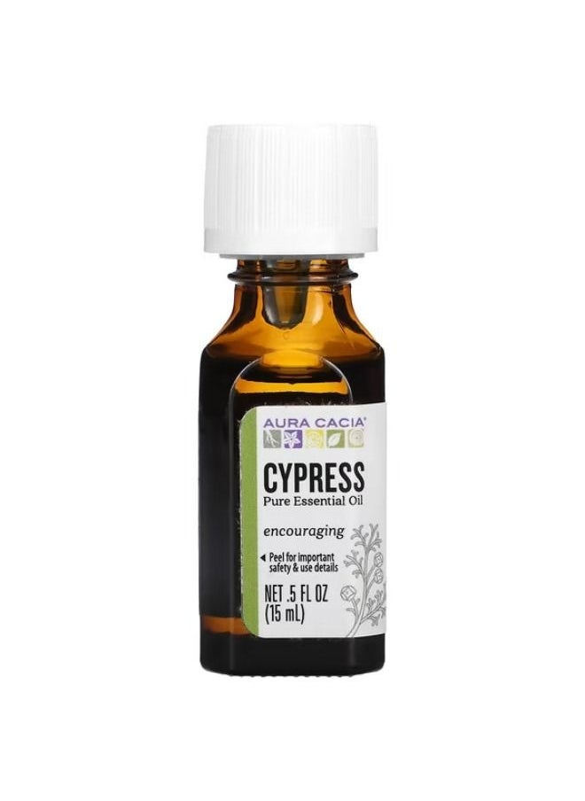 Aura Cacia Aura Cacia, Pure Essential Oil, Cypress, 0.5 fl oz (15 ml) 