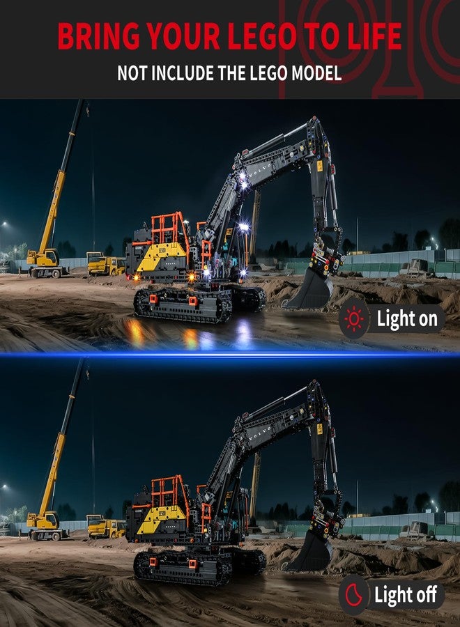 BRIKSMAX 2.0 Light Kit Compatible with Lego Technic Volvo EC500 Hybrid Excavator 42215 Building Sets- LED Lighting Kits (Accessories Only), Cable-Hiding Tech for Display, Gifts & Collectors - Image 2