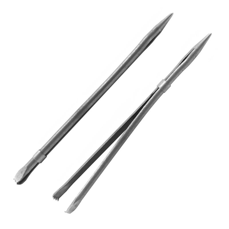 ALLCLEAN 2Pcs Sewing Leather Needle Manual Lacing Threading Single Prong Steel Needle LeatherCraft Tool Handmade Leather Needles for Hand Stitching-Stainless Steel Lacing Needles - Image 1