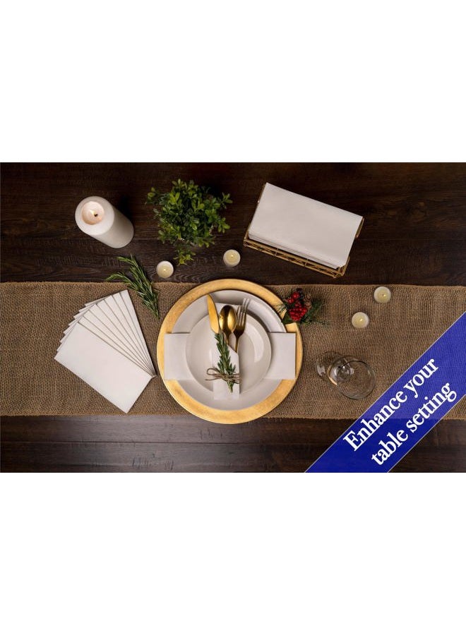 Linen Like Paper Napkins - Cloth-Like Disposable Dinner Napkins - Paper Napkins for the Bathroom - Paper Hand Towel for Home, Kitchen, Dinner Party, Wedding, Special Event - 200 Pack - White - Image 2