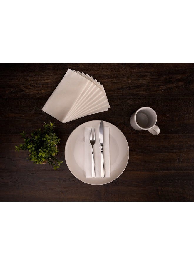 Linen Like Paper Napkins - Cloth-Like Disposable Dinner Napkins - Paper Napkins for the Bathroom - Paper Hand Towel for Home, Kitchen, Dinner Party, Wedding, Special Event - 200 Pack - White - Image 4