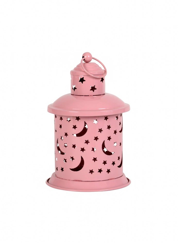 Hilalful فانوس الأطفال هلالفل الأول - وردي | زينة رمضان والعيد | محمول وخفيف الوزن | ديكور منزلي | فوانيس شمعية زخرفية | حديد | غرفة المعيشة، غرفة النوم، داخلي | طراز عربي، مغربي - Image 1