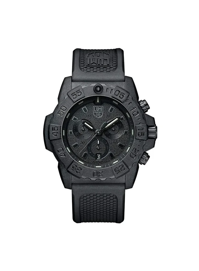 لومينكس ساعة يد رجالية كرونوغراف دائرية من المطاط .. -  مم