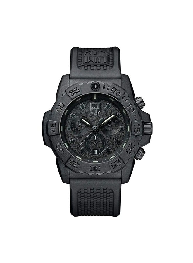 لومينكس ساعة يد رجالية كرونوغراف دائرية من المطاط .. -  مم - Image 1