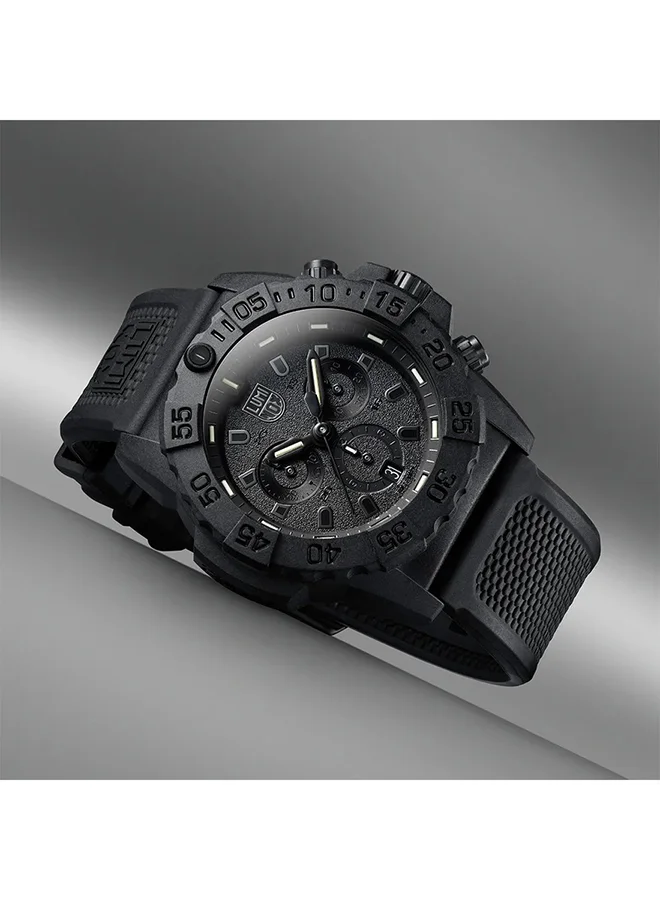 Luminox Men's Chronograph Round Shape Rubber Wrist Watch XS.3581.BO - 45 Mm