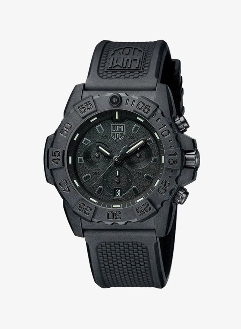 Luminox Men's Chronograph Round Shape Rubber Wrist Watch XS.3581.BO - 45 Mm - Image 3