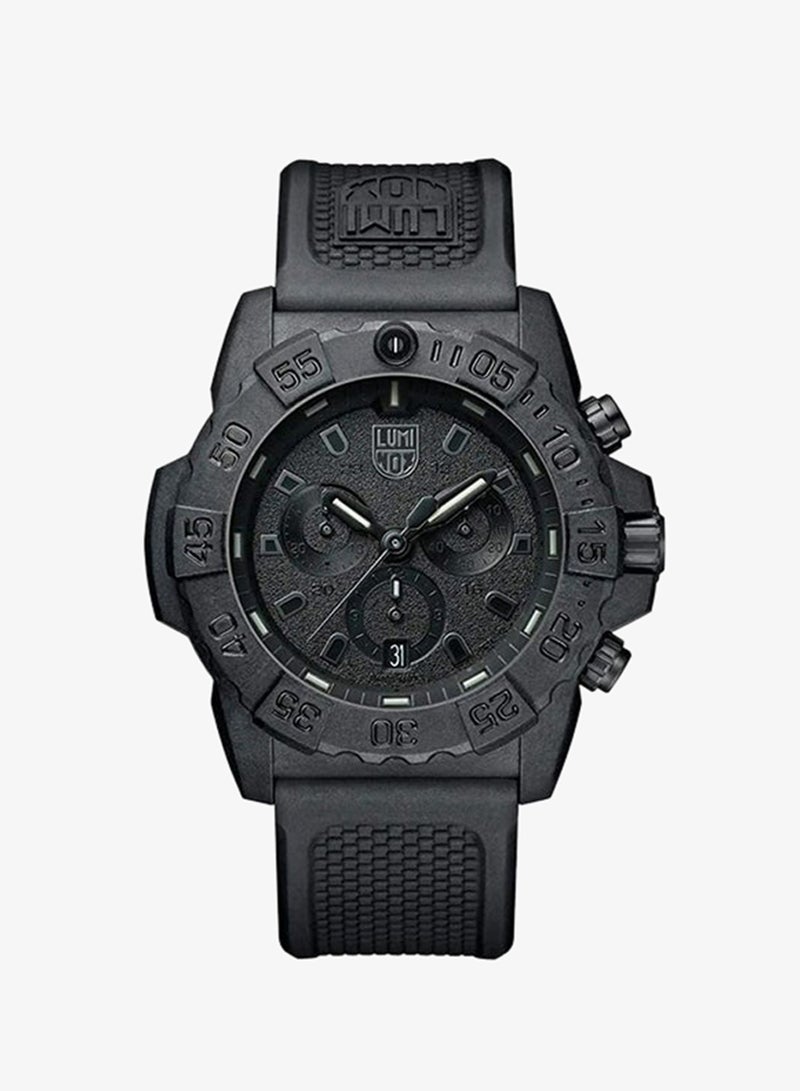 Luminox Men's Chronograph Round Shape Rubber Wrist Watch XS.3581.BO - 45 Mm - Image 1