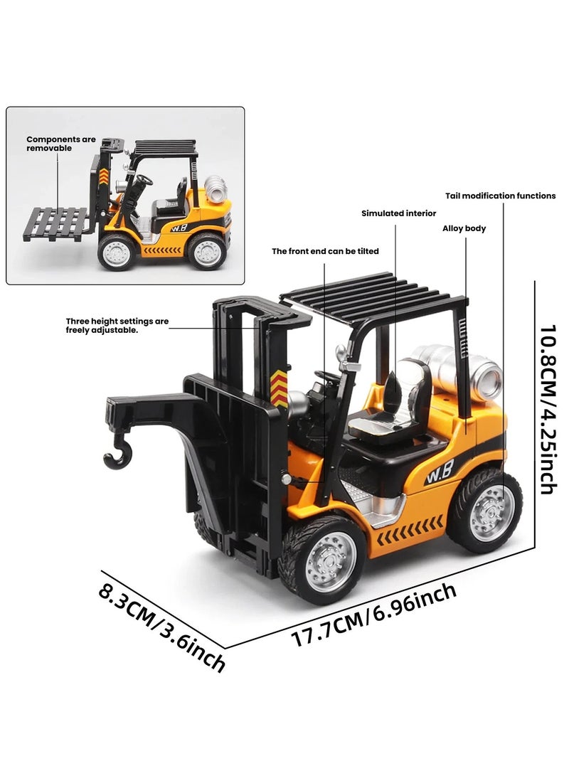 general 1:24 Alloy Engineering Crane Model with Lights and Pull-Back Action Exquisite Ornament Toy for Car Enthusiasts Collectible Decoration - Image 2