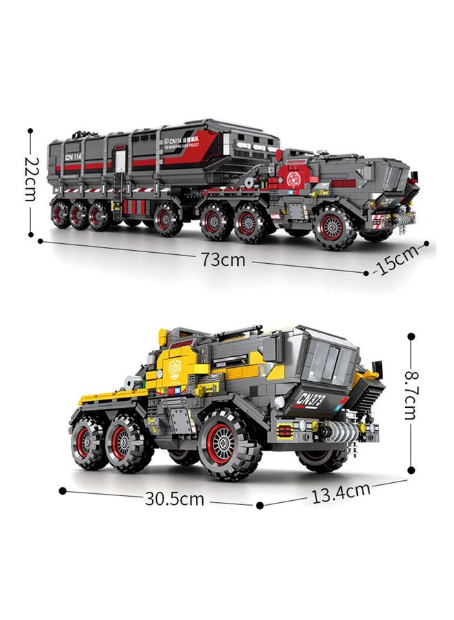 Bluejw Senbao Building Blocks Wandering Earth Box-type Carrier Truck Small Particle Manual Assembled Building Blocks Toy Boy - Image 5
