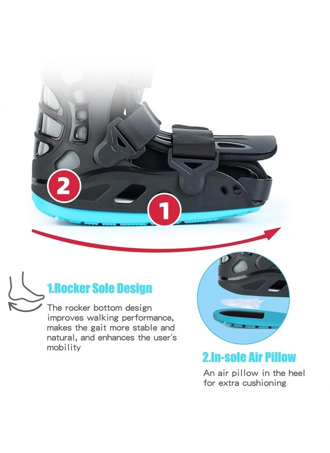 GHORTHOUD - Inflatable Walker Boot, Air Cam Walker Fracture Boot, Short Walker Brace Walking Boot Orthopaedic Boot for Sprained Ankle, Foot Pain Recovery, Stress Fracture, Broken Foot, Achilles Tendonitis (Large) - Image 1