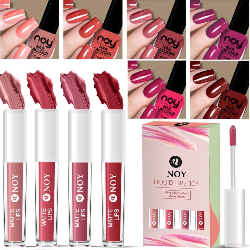 Noy Nail Paint and Liquid Lipstick Combo Bold Beautiful For Complete Glam And Stunning AllDay Wear - Image 1