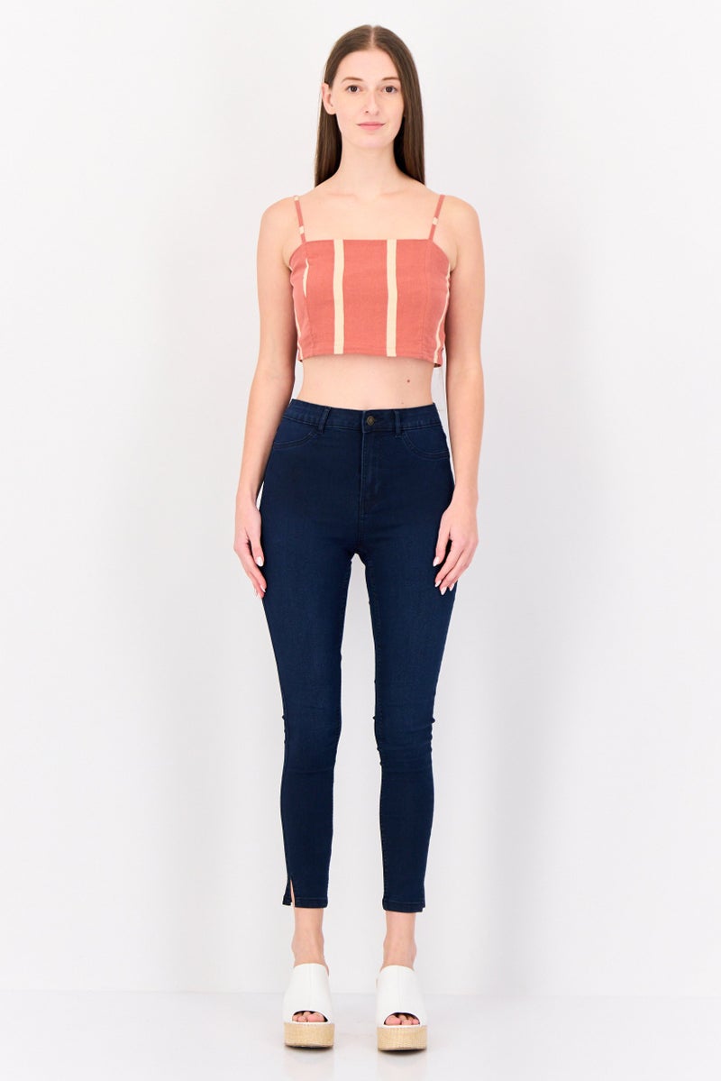 VERO MODA I Scenery By Vero Moda Women Skinny Fit Solid Stretchable Jeans, Navy  - Image 4