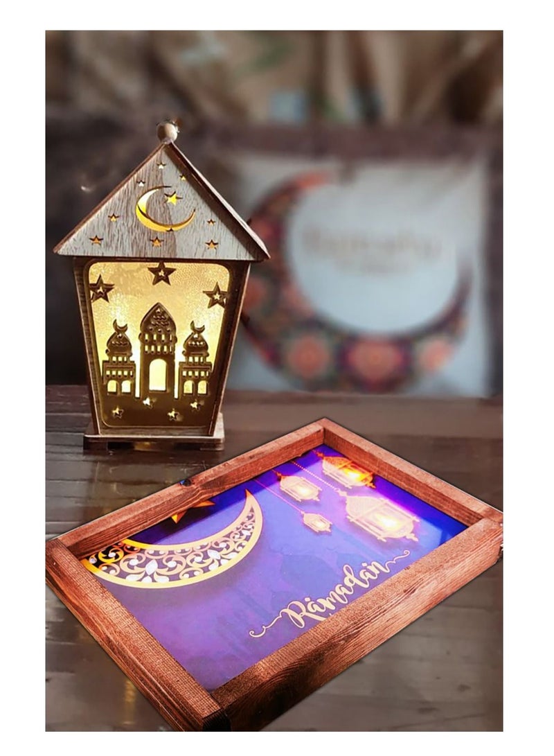 Luminous wooden tray, Ramadan shapes (Figure 9) - Image 3