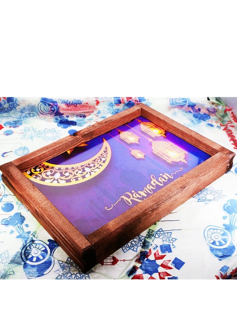 Luminous wooden tray, Ramadan shapes (Figure 9) - Image 1