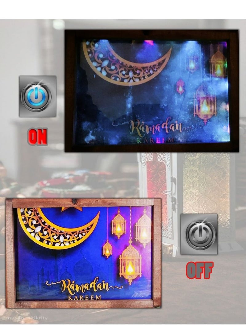 Luminous wooden tray, Ramadan shapes (Figure 9) - Image 4