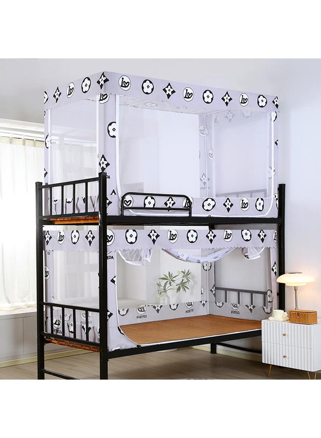 Bluejw Top And Bottom Bunk Of College Student Dormitory Single Iron Frame Bed Mosquito-proof And Dust-proof Top 90cm Bracket Seat Bed Zipper Bedroom Mosquito Net - Image 1