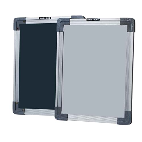 Roger & Moris Double Sided Board Slate Aluminium Framed (9 inch X 12 inch) Approx. Pack of 2 - Image 1