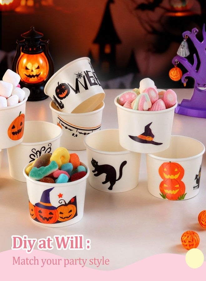 Lzerking 180 Count Ice Cream Cups Disposable 8 oz, Small White Dessert Bowls for Sundaes, Snacks, Popcorn, Soup & Parties - Image 2