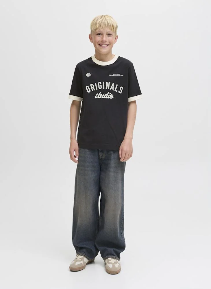 Jack & Jones Junior Youth Printed Crew Neck T-Shirt