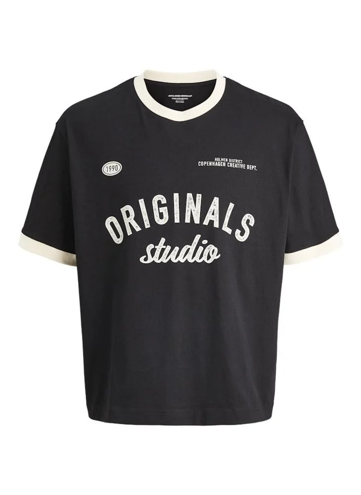 Jack & Jones Junior Youth Printed Crew Neck T-Shirt