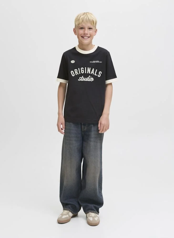 Jack & Jones Junior Youth Printed Crew Neck T-Shirt